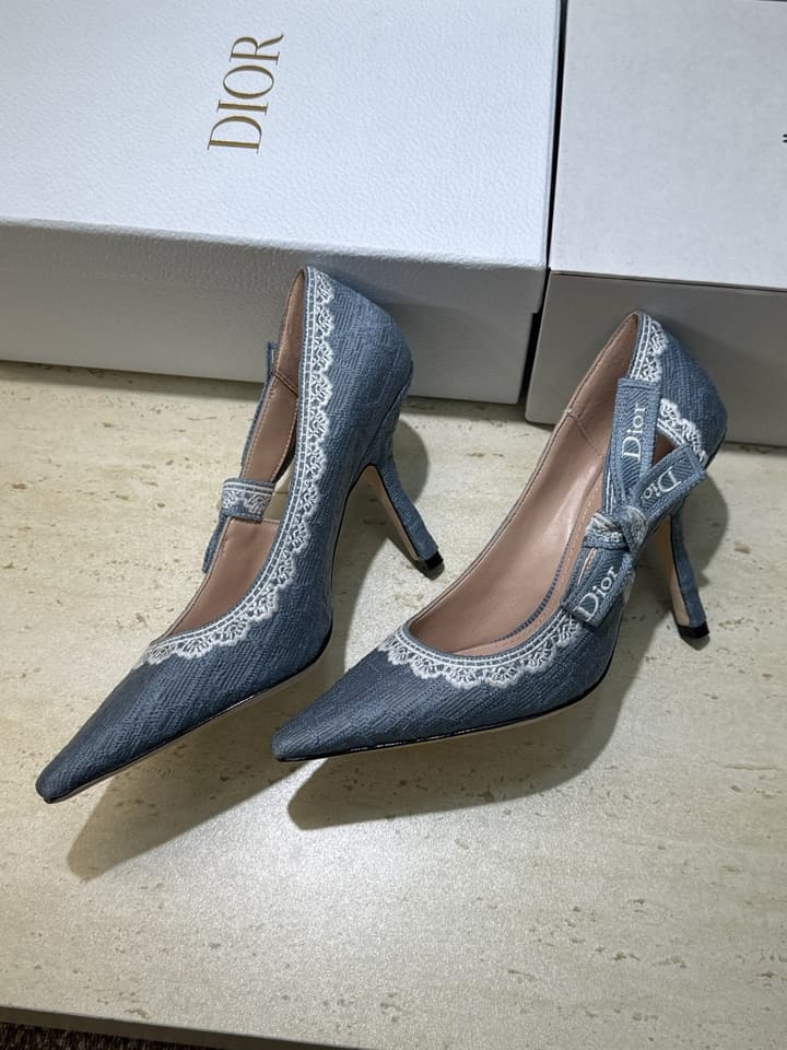 Dior J'Adior Dentelle Jelly Bow Pumps – 2026 Early Spring Collection in Black 6.5cm Heel