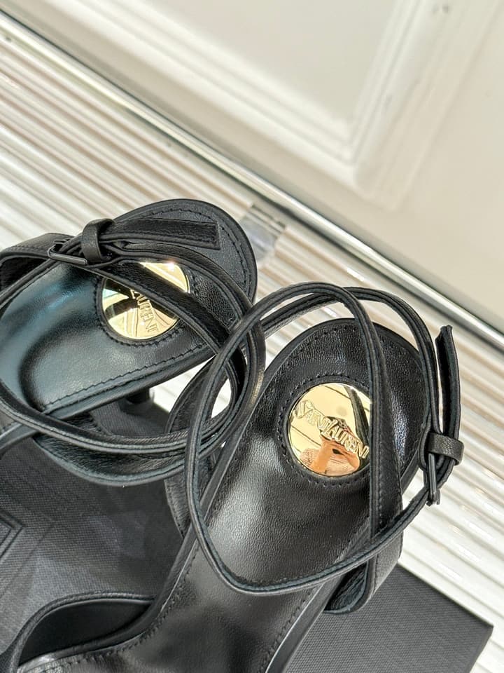 Saint Laurent High-Heel Sandals – 25SS in Black Suede