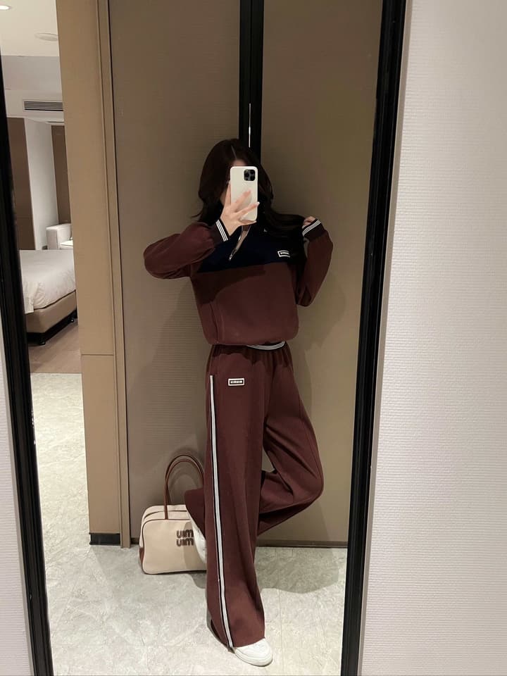 Miu Miu Knitted Set in Coffee