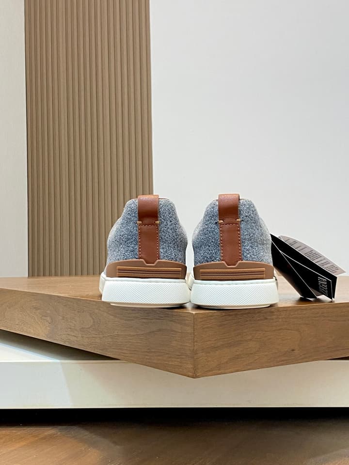 Ermenegildo Zegna Triple Stitch Sneakers in Black