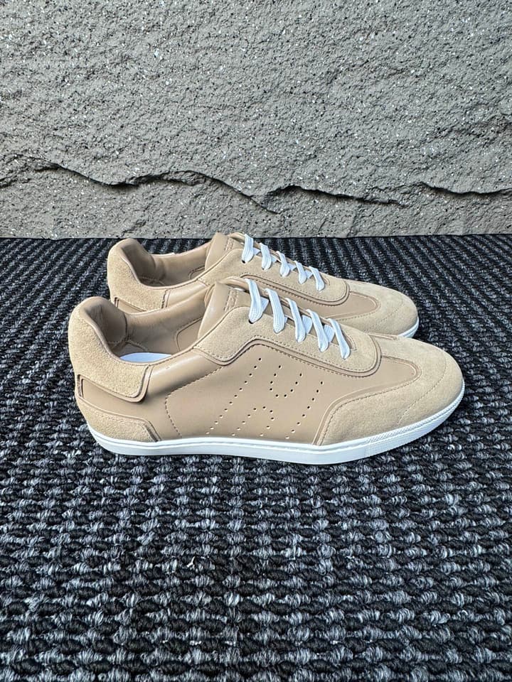 Hermès Laser-Punched H Nappa Calfskin Sneakers in Black