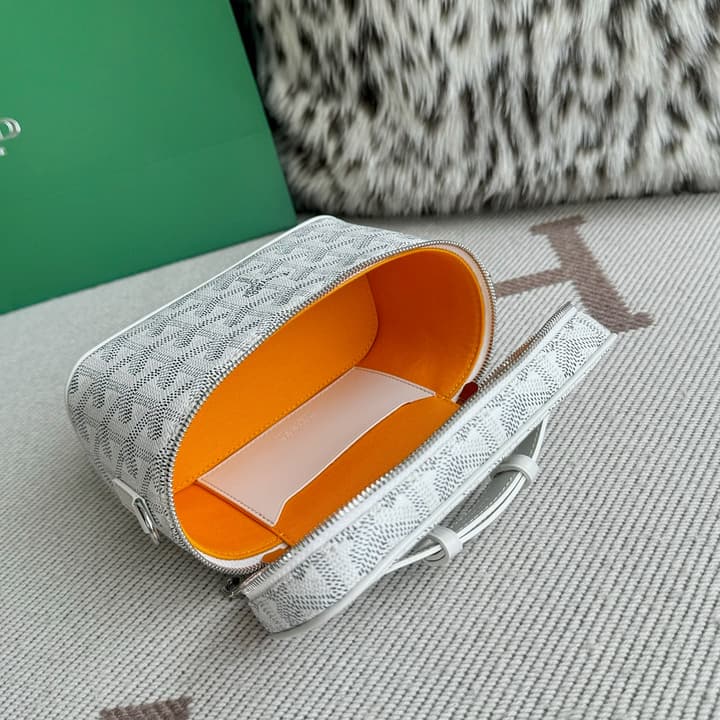 Goyard Muse Mini Vanity Case in Bright Orange Goyardine