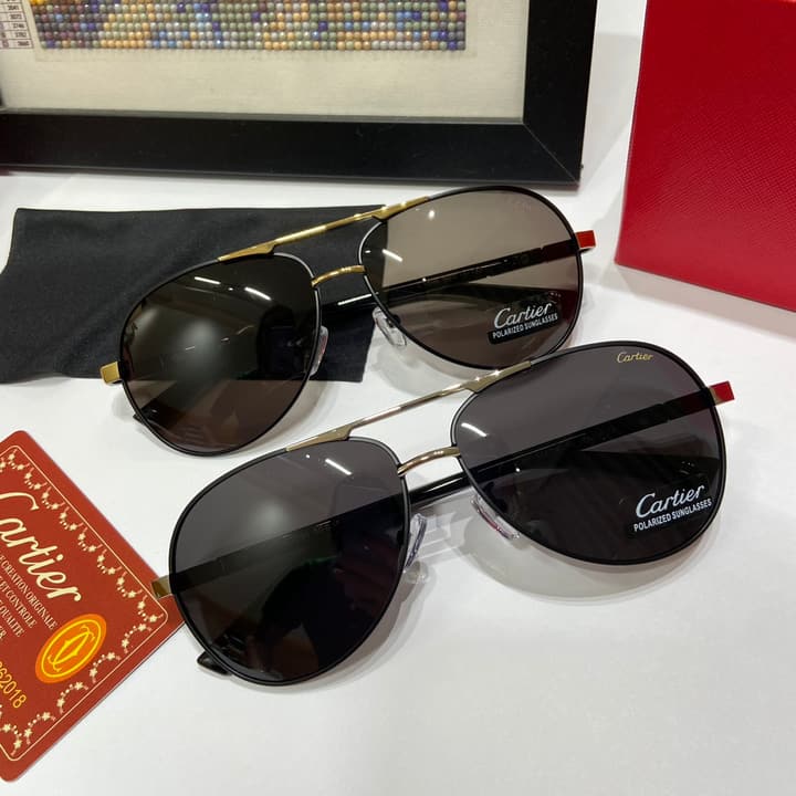 Cartier Polarized Sunglasses – 2024 Collection in Gold