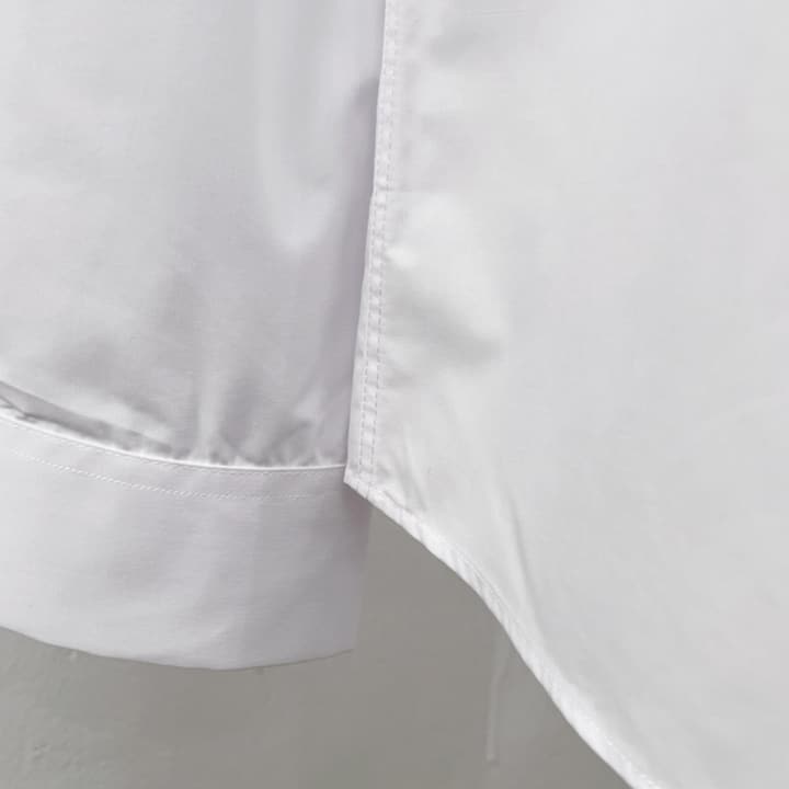 Dior Classic CD Metal Placket Shirt in Bright White