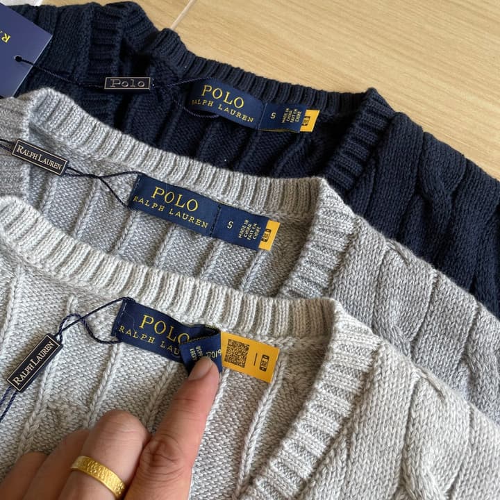Ralph Lauren V-Neck Cable Knit Vest in Dark Grey