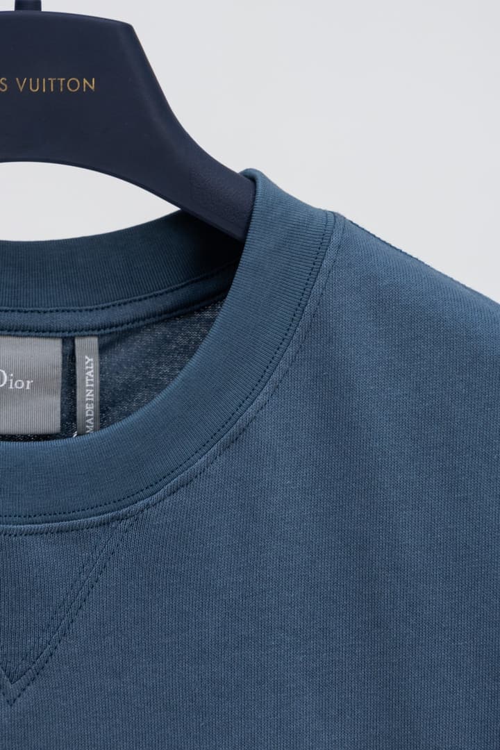 Dior BookCover Les Fleurs du Mal Embroidery T-Shirt in Blue