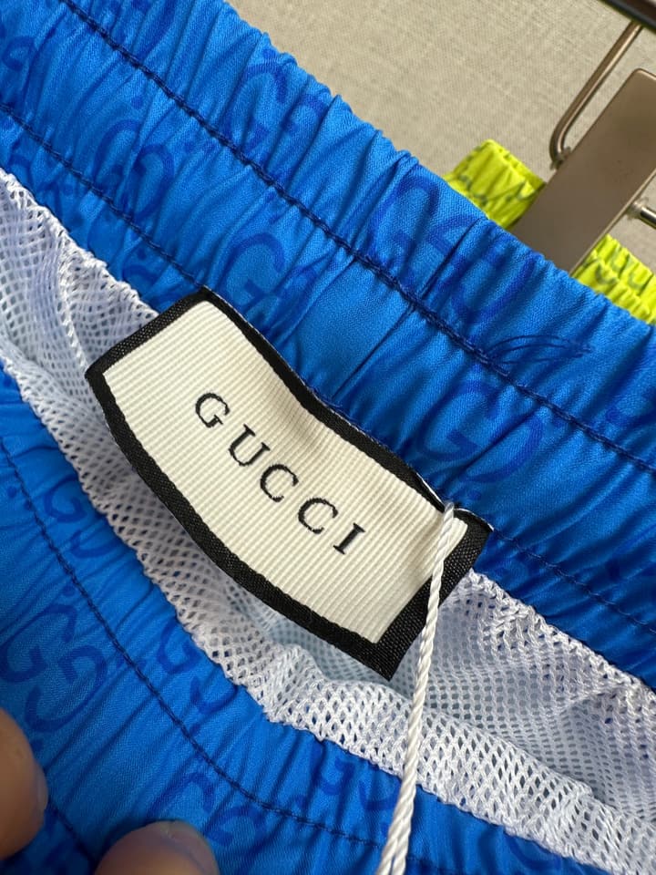 Gucci Men's Casual Beach Shorts – 2025SS in Beige GG Monogram