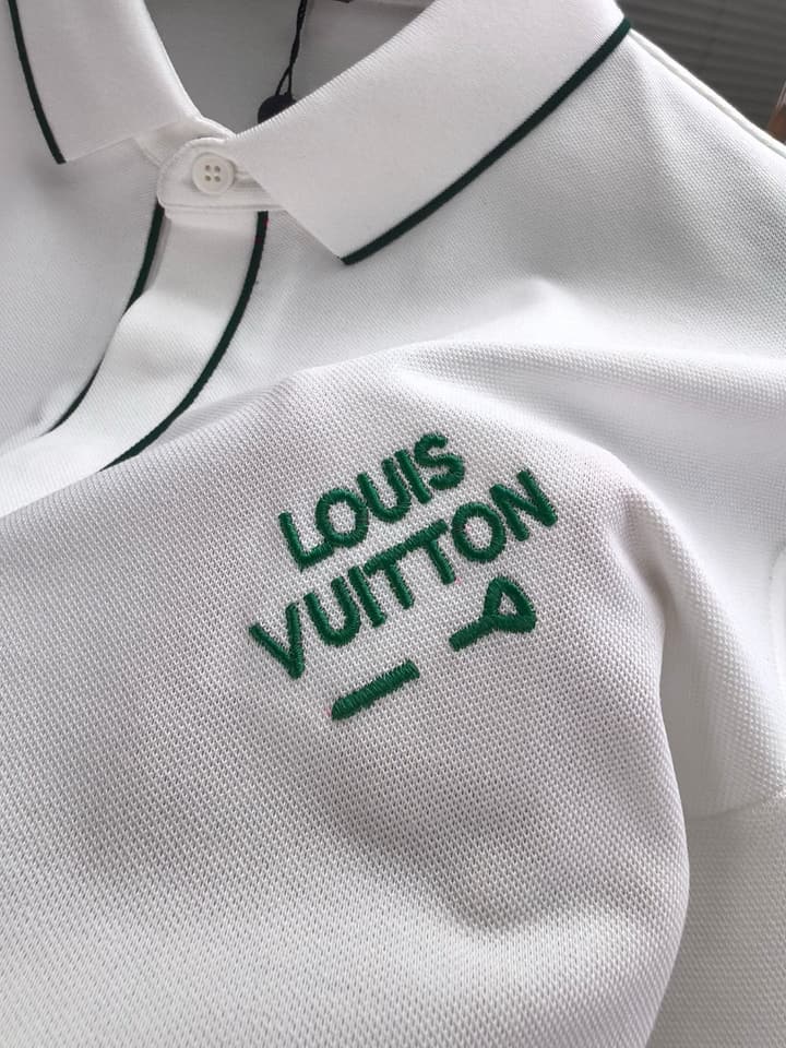 Louis Vuitton Embroidered Logo Pique Cotton Polo Shirt – Spring/Summer Collection – 2026 in Light Blue