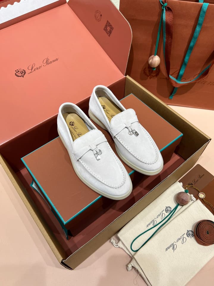 Loro Piana My Charms Classic Loafers in Nude