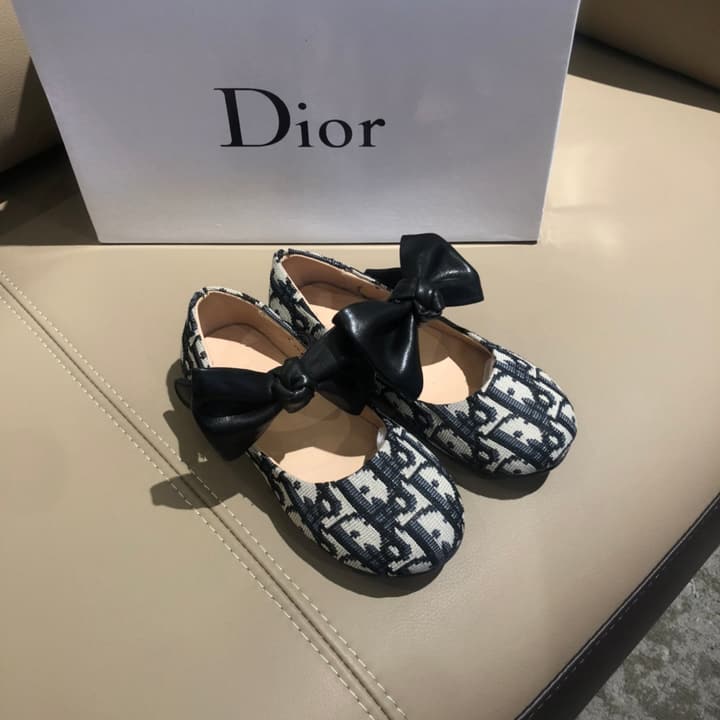 Maison Parisienne Kids Embroidered Ballerina Flats – Kids Collection in Black Patterned With Bow