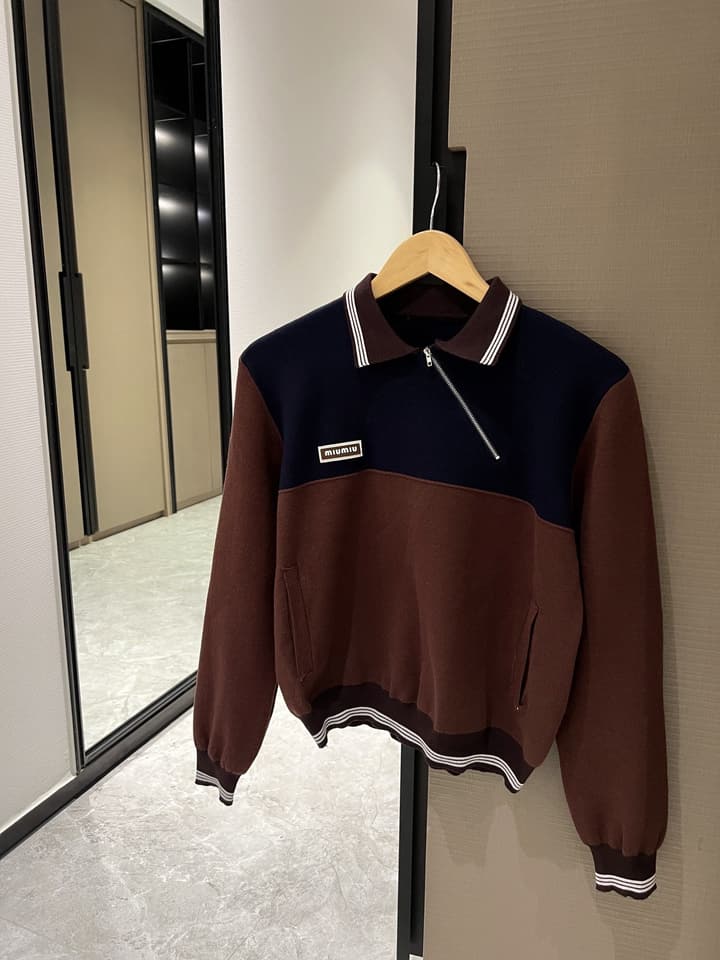 Miu Miu Knitted Set in Coffee