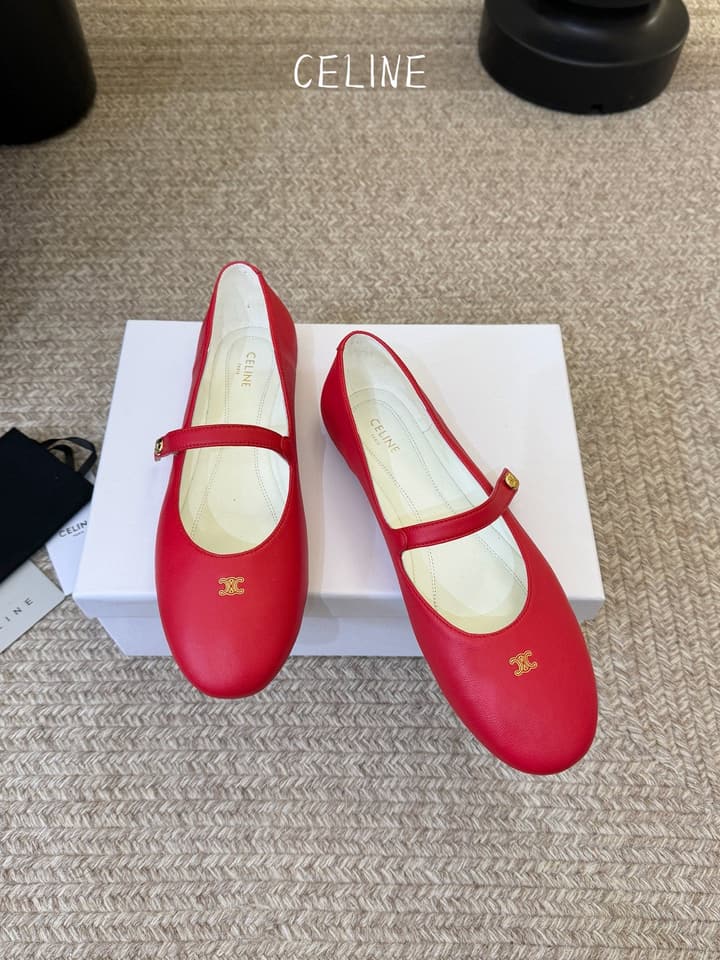 Celine Mary Jane Flat Loafers in Black