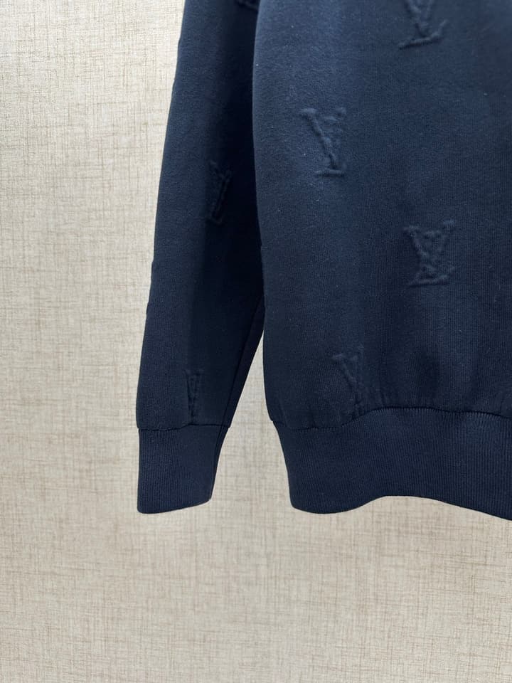 Louis Vuitton Jacquard Knit Jacket in Deep Navy Knitted Jacket
