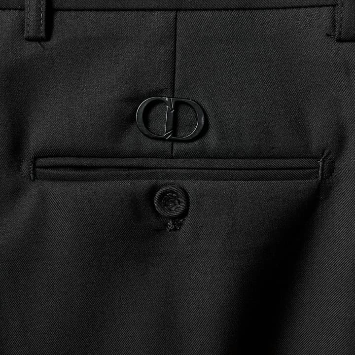 Dior Black Corduroy Peak Lapel Trousers