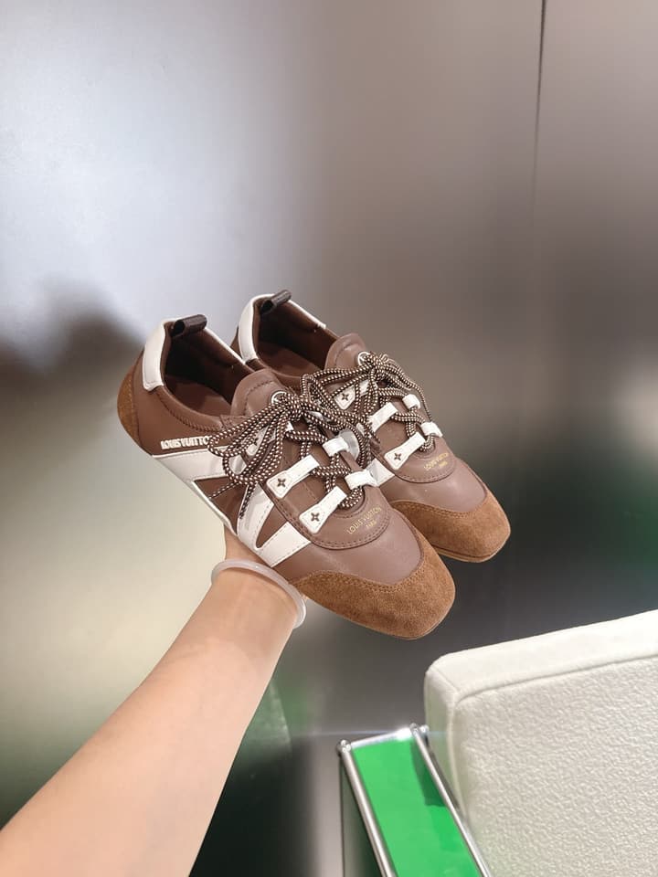 Louis Vuitton Sneakerina Ballet Sneakers in Chocolate Brown