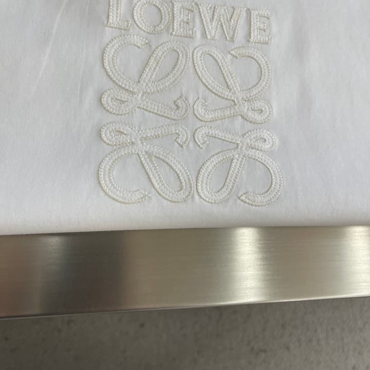 Loewe Appliqué Embroidered Cotton T-Shirt in Black