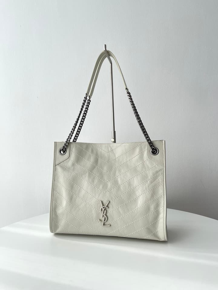 Saint Laurent Niki Shopping Bag in Cream White