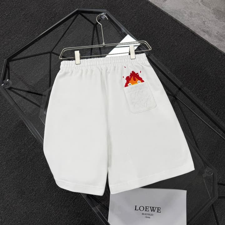 Loewe Classic Element Print Shorts – Spring/Summer Collection in Black With Blue Text