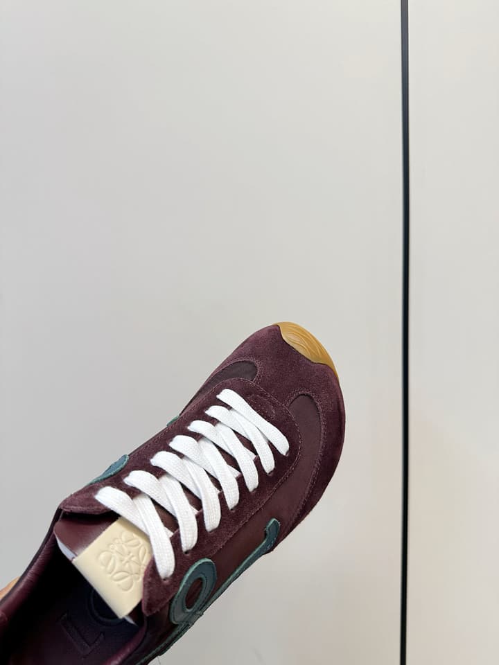 Loewe Ballet Runner 2.0 Burgundy Sneakers in Wine Red Suede