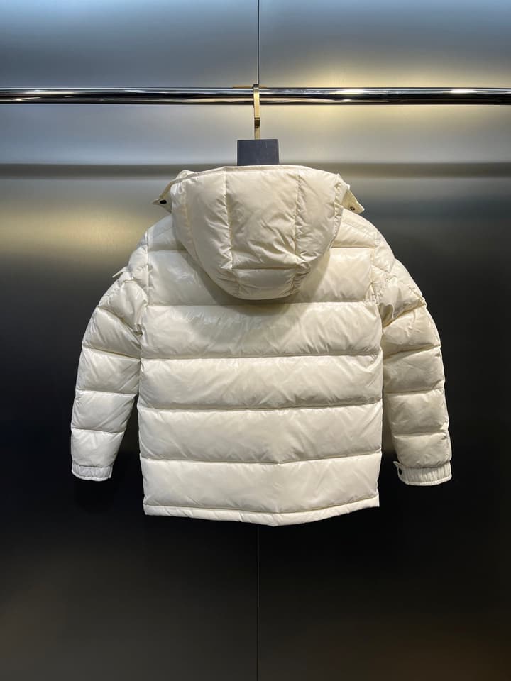 Moncler Maya Short Down Jacket – Kids Collection in Cream White