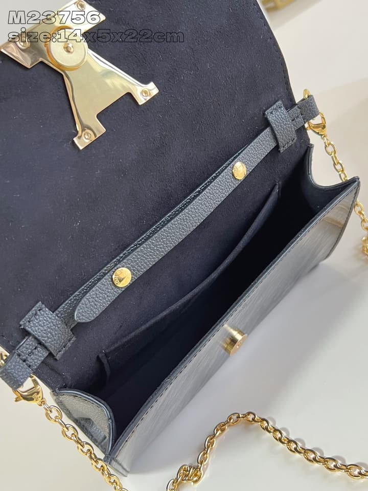 Louis Vuitton Pochette Louise Chain Bag in Beige