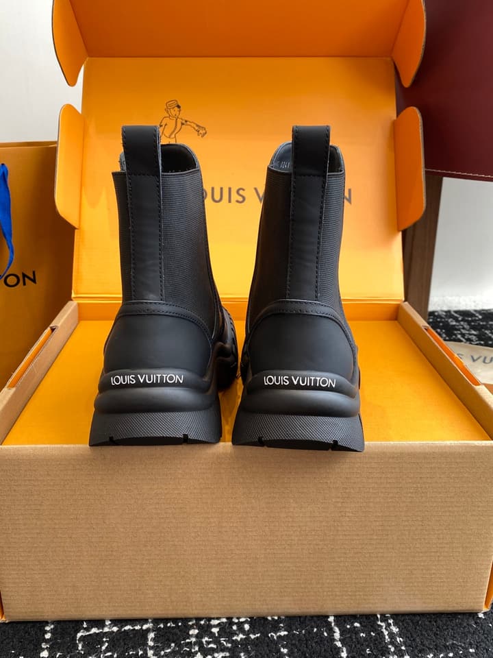Louis Vuitton Runway Slip-On Ankle Boots – New Collection in Beige