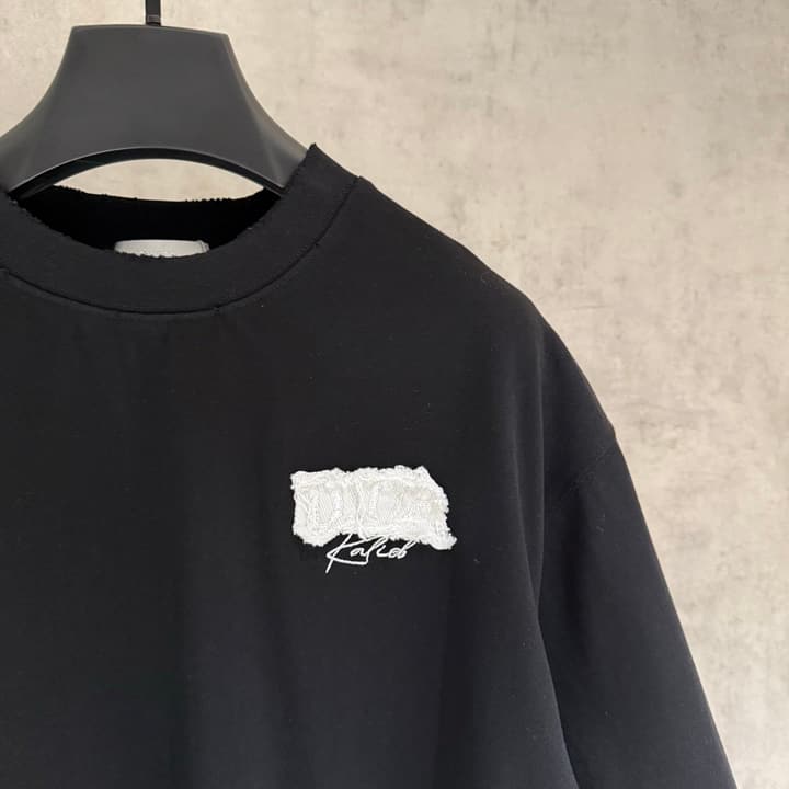 Dior Patchwork Embroidered Short-Sleeve T-Shirt in Black