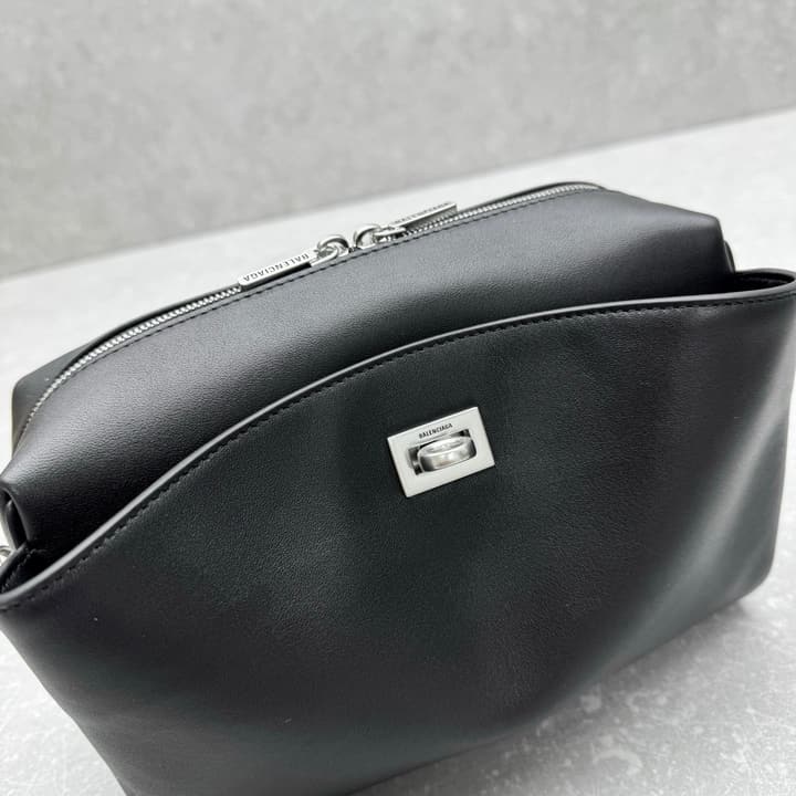 Balenciaga Rodeo Camera Bag in Black Leather