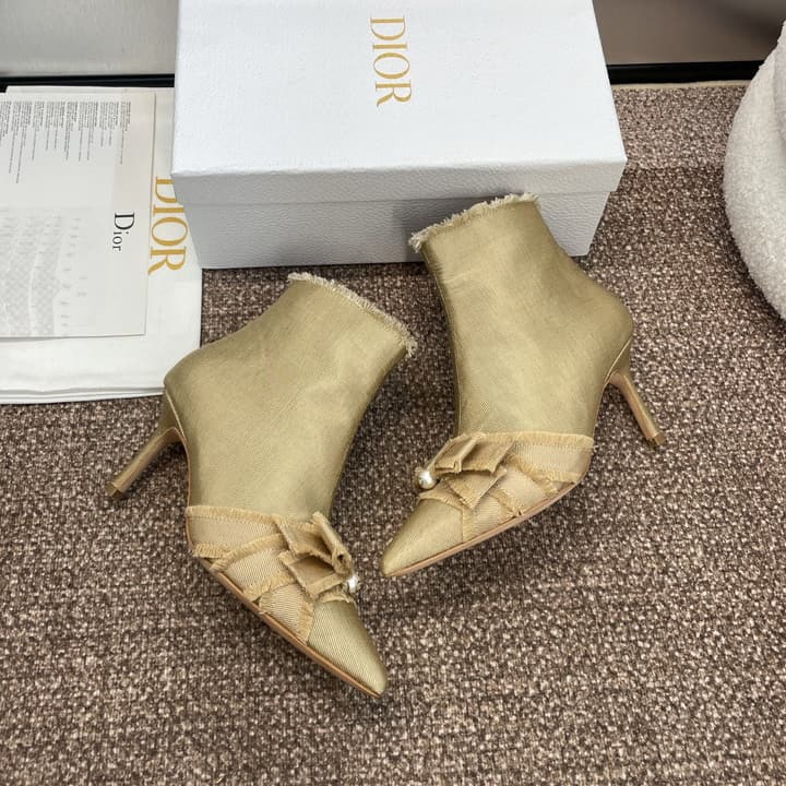 Dior J'Adior Adiorble Tassel Ankle Boots – 2024 Fall/Winter Collection in Black High Heel