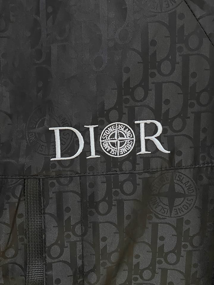 Dior New Runway Collection Jacket in Dark Gray Oblique Hooded Jacket