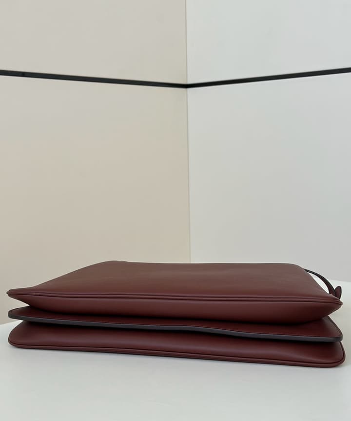 Fendi Peekaboo Iconic Large Handbag in Deep Burgundy Calfskin