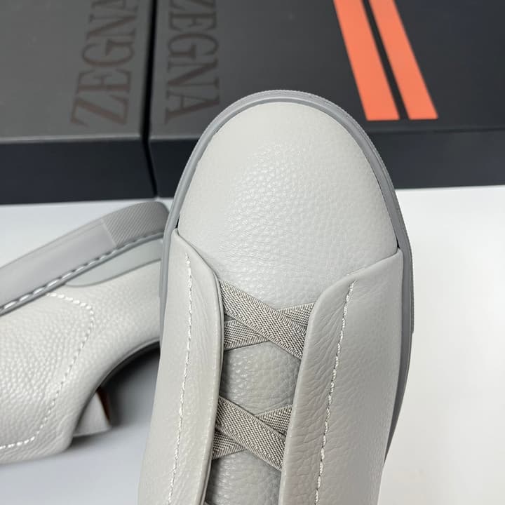 Zegna SECONDSKIN Triple Stitch™ Casual Sneakers in Monochromatic Black