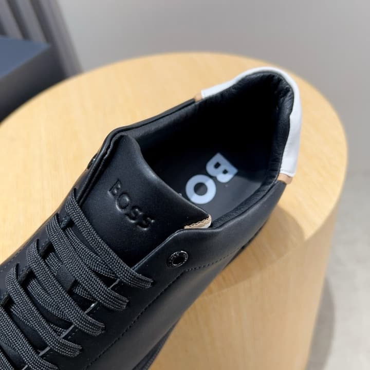 Boss Classic Driving Shoes in Black With Polished Toe