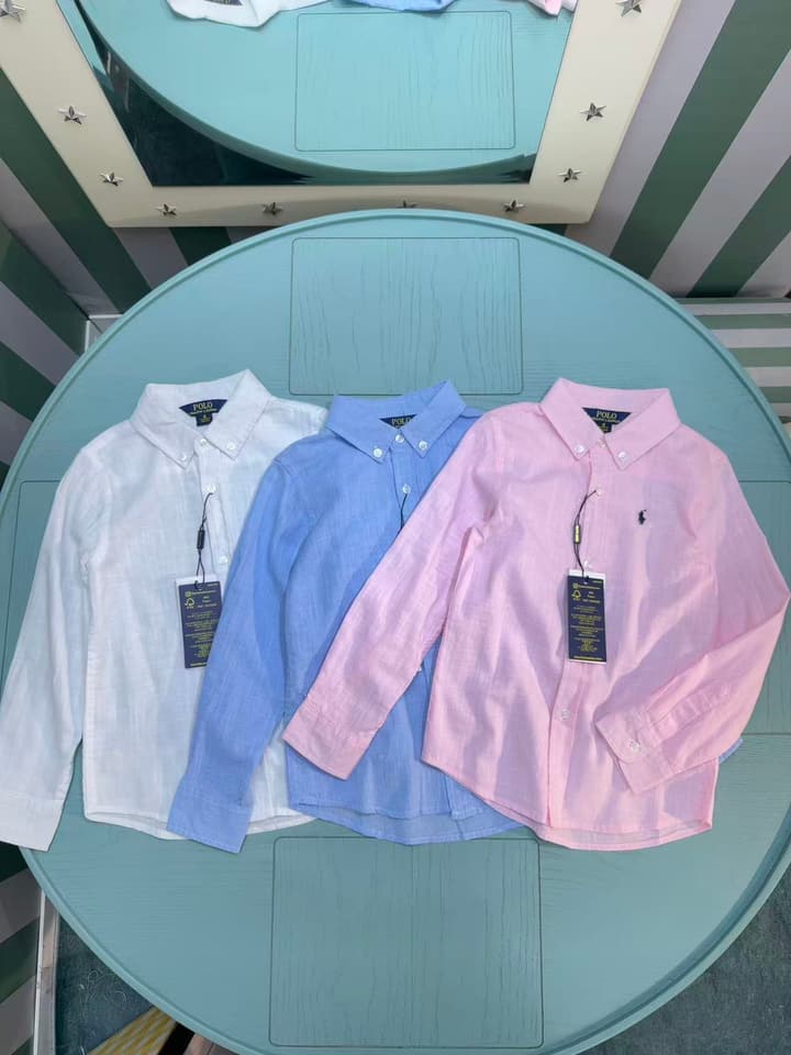 Ralph Lauren Polo Kids Embroidered Shirt – 2025SS – Kids Collection in Null