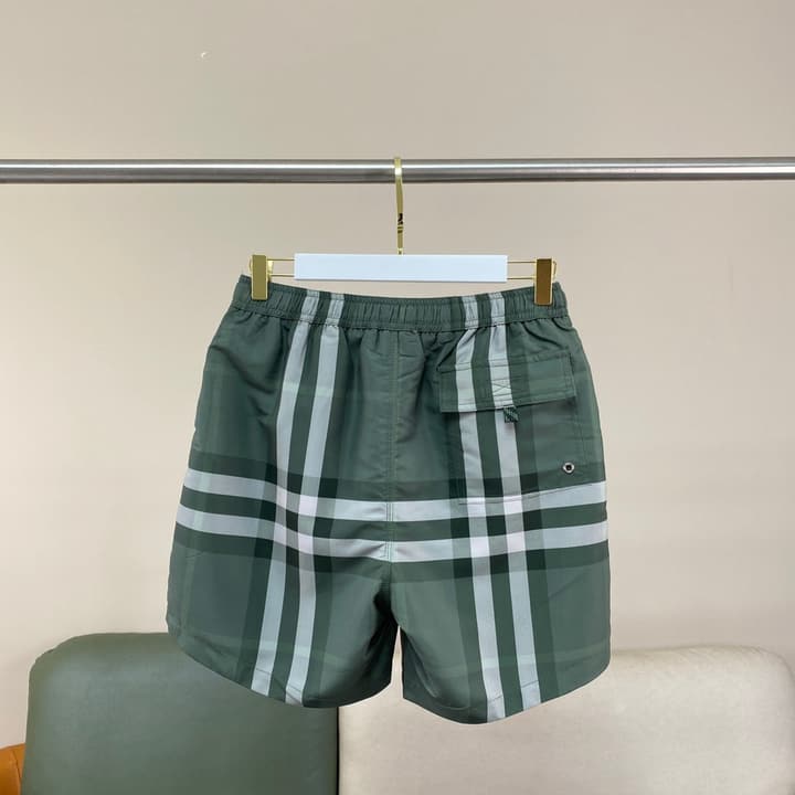 Burberry Check Men's Quick-Dry Swim Trunks in Beige