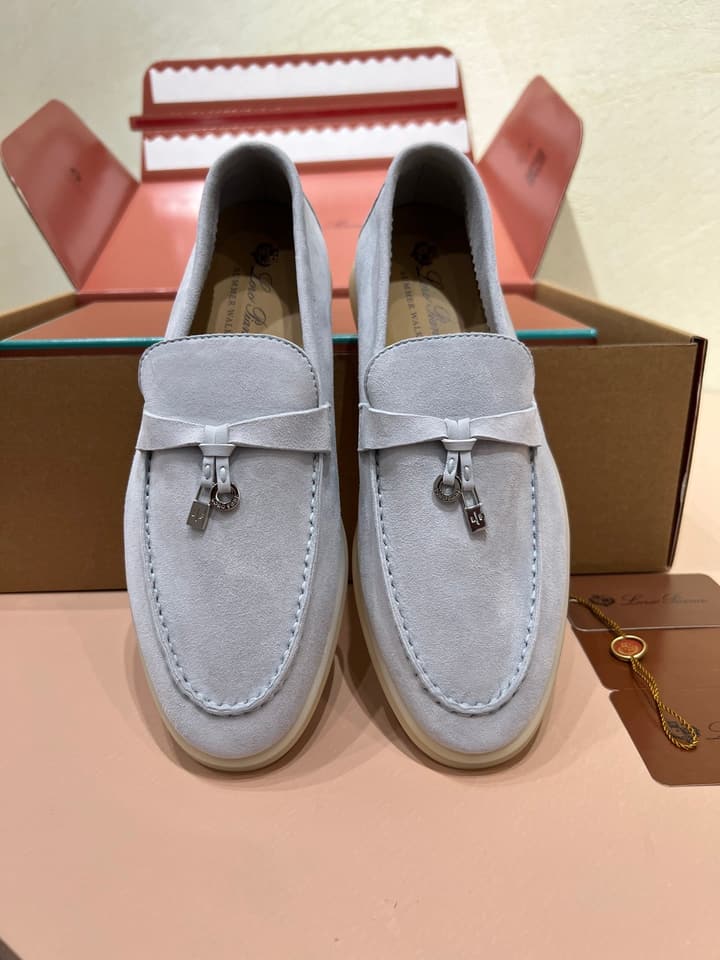 Loro Piana My Charms Classic Loafers in Nude