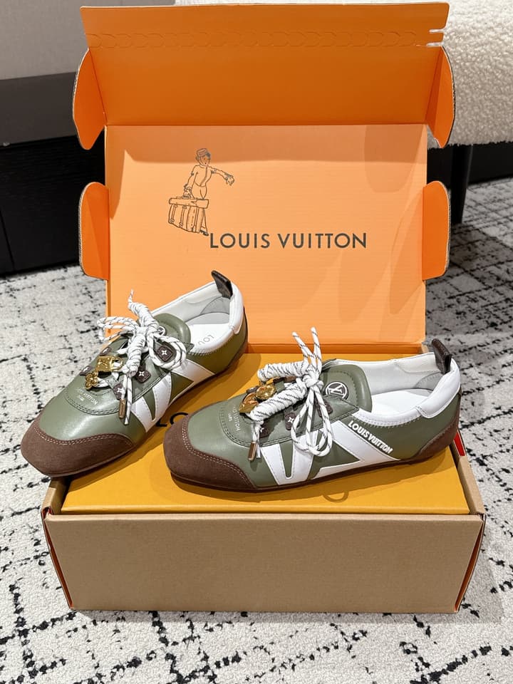 Louis Vuitton Sneakerina Ballet Sneakers – 2025 Collection in Metallic Silver