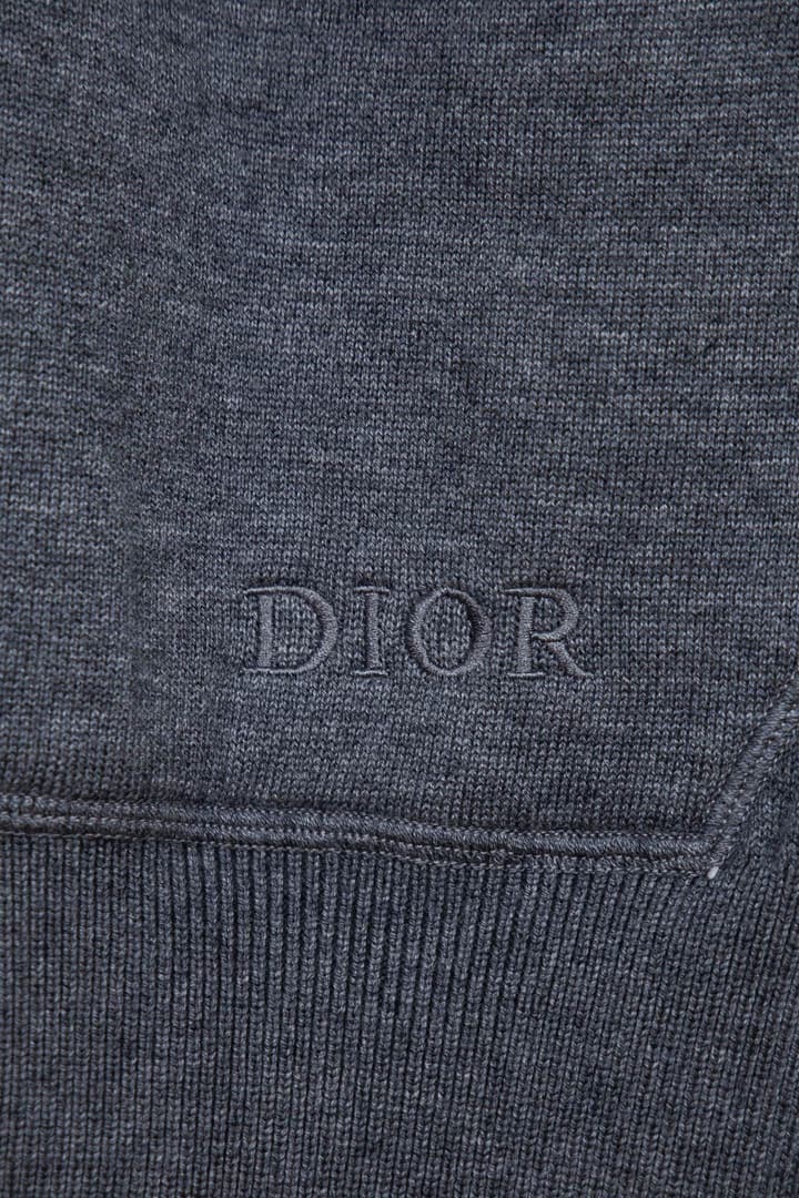 Dior CD Monogram Jacquard Cardigan – 24SS in Dark Grey