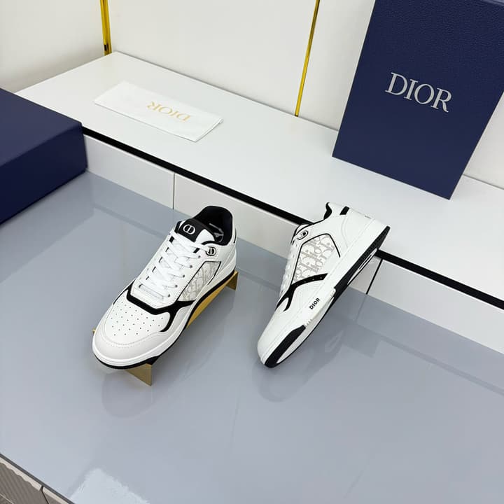 Dior Casual Calfskin Ankle Boots in Black With White Sole