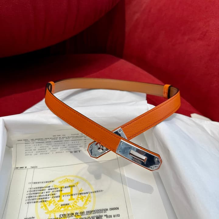 Hermès Kelly Epsom Leather Belt in Black Leather With Gold Hardware
