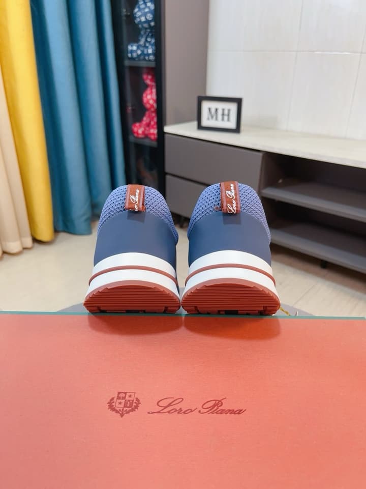 Loro Piana Classic Mesh and Leather Loafers