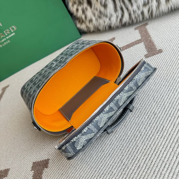 Goyard Muse Mini Vanity Case in Bright Orange Goyardine