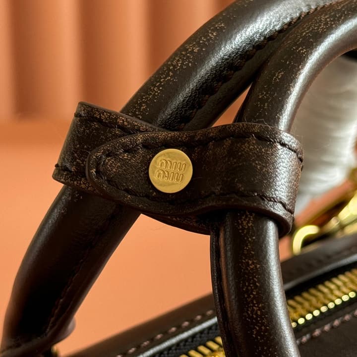 Miu Miu Arcadia Pleated Lambskin Handbag