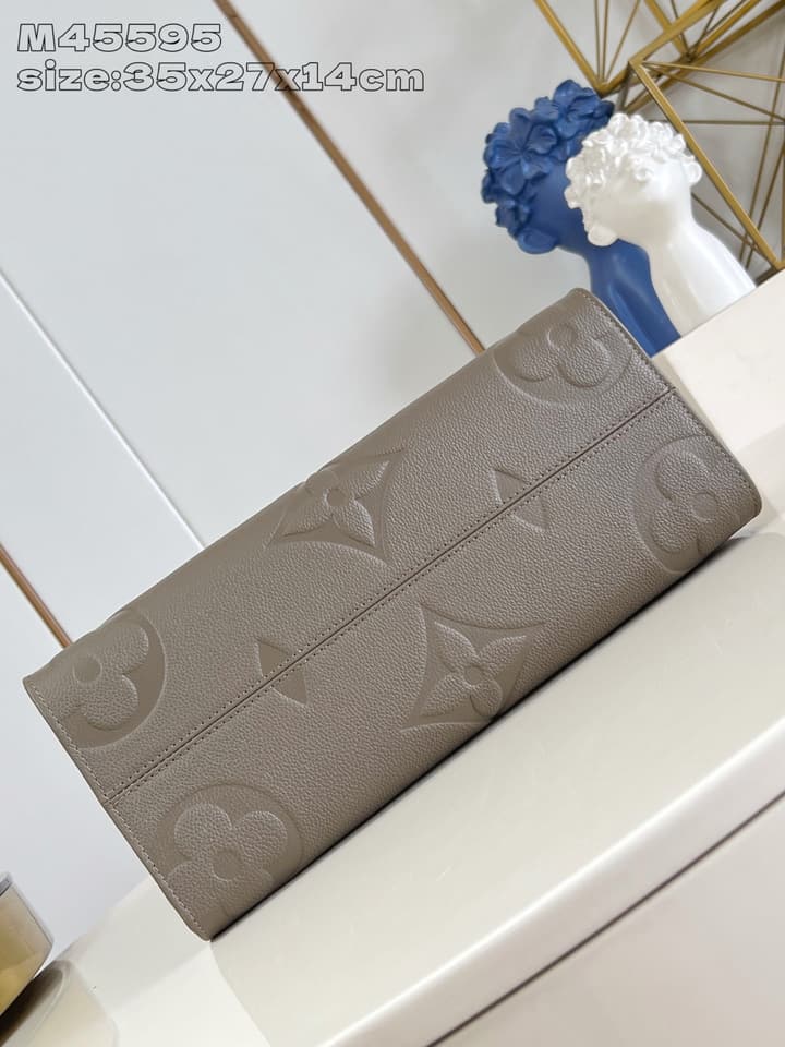 Louis Vuitton OnTheGo Medium Monogram Empreinte Tote in Taupe Monogram Empreinte
