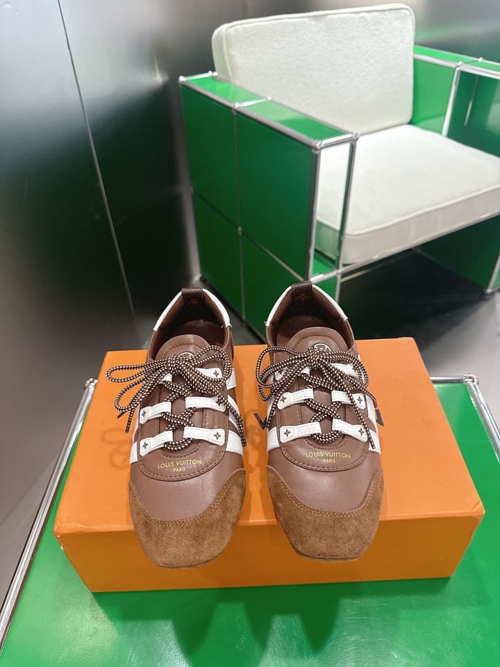 Louis Vuitton Sneakerina Ballet Sneakers in Chocolate Brown