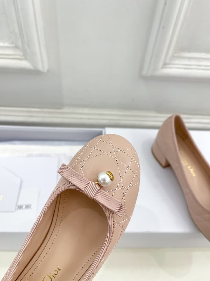 Dior Cannage Pearl Ballet Pumps – 2024 Spring/Summer Collection in Black
