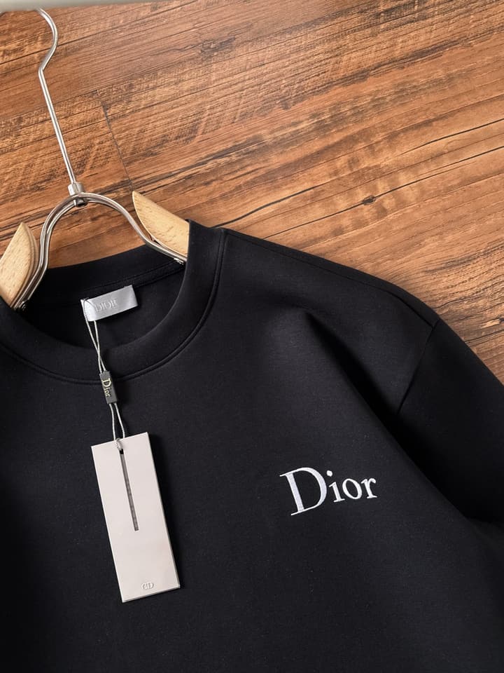 Dior Air Layer Crewneck Sweatshirt – 2025FW in Black Large Logo