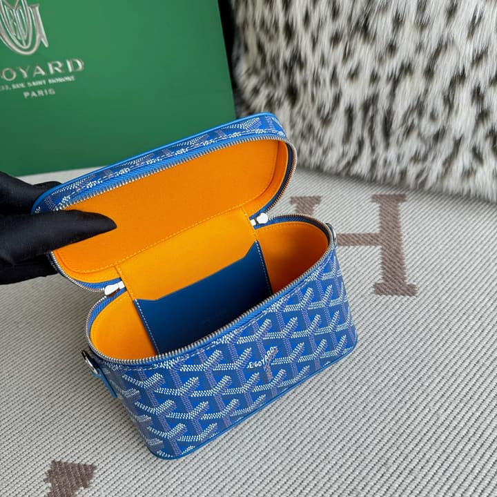 Goyard Muse Mini Vanity Case in Bright Orange Goyardine