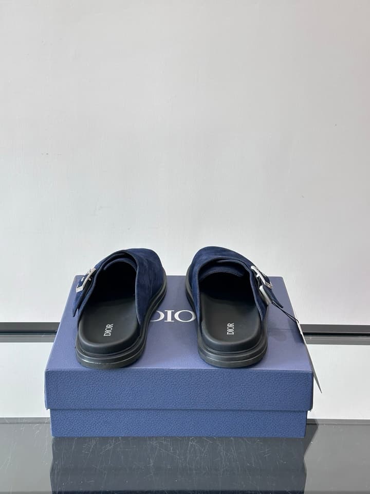 Dior Oblique Closed-Toe Mules in Black