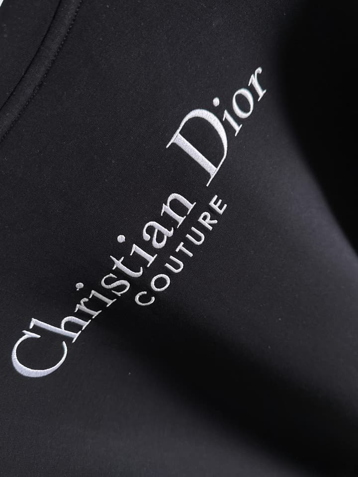 Dior Air Layer Crewneck Sweatshirt – 2025FW in Black Large Logo